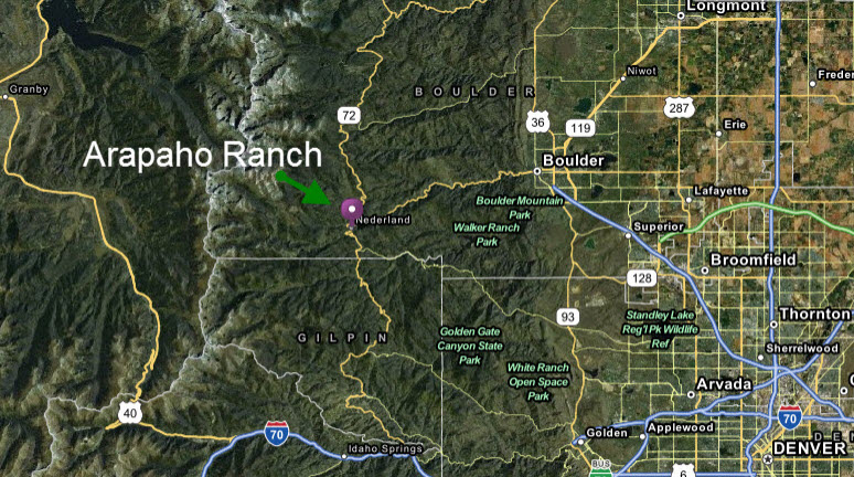 Araphao Ranch Vacation Cabins Location Map